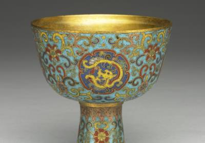 图片[2]-Cloisonne stem cup, Qing dynasty, Qianlong reign (1736-1795)-China Archive